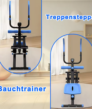 2-in-1 Trapstepper en Buiktrainer – Opvouwbaar Fitnessapparaat voor Volledige Lichaamstraining