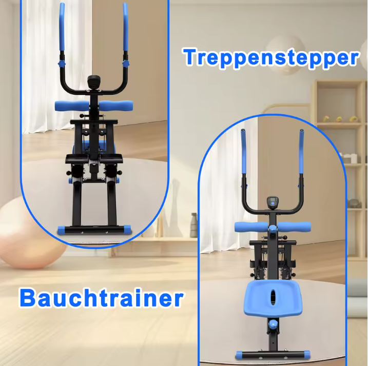2-in-1 Trapstepper en Buiktrainer – Opvouwbaar Fitnessapparaat voor Volledige Lichaamstraining
