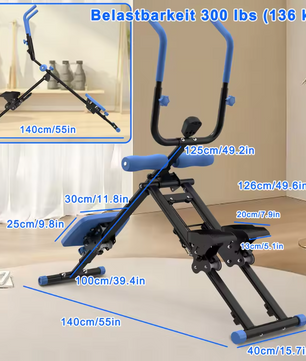 2-in-1 Trapstepper en Buiktrainer – Opvouwbaar Fitnessapparaat voor Volledige Lichaamstraining