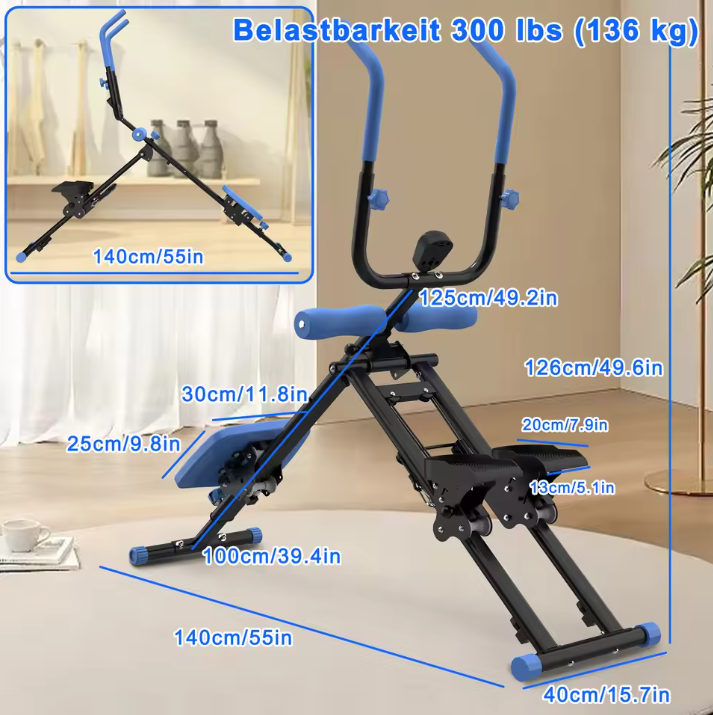 2-in-1 Trapstepper en Buiktrainer – Opvouwbaar Fitnessapparaat voor Volledige Lichaamstraining