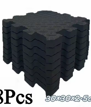 Set van 8 Puzzel Fitness Matten – 2,5 cm Dikke Antislip Vloertegels voor Gym en Bescherming