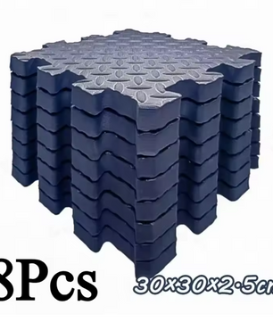Set van 8 Puzzel Fitness Matten – 2,5 cm Dikke Antislip Vloertegels voor Gym en Bescherming