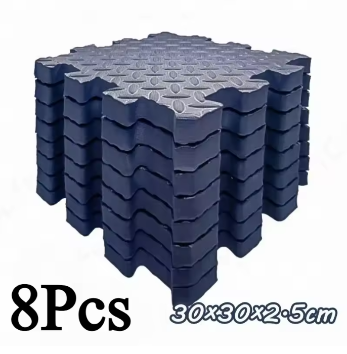 Set van 8 Puzzel Fitness Matten – 2,5 cm Dikke Antislip Vloertegels voor Gym en Bescherming