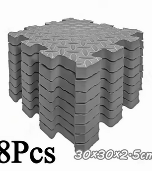 Set van 8 Puzzel Fitness Matten – 2,5 cm Dikke Antislip Vloertegels voor Gym en Bescherming