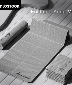 Opvouwbare Yoga Mat TPE 183×61 cm – Lichtgewicht Fitness Mat voor Reizen en Thuis