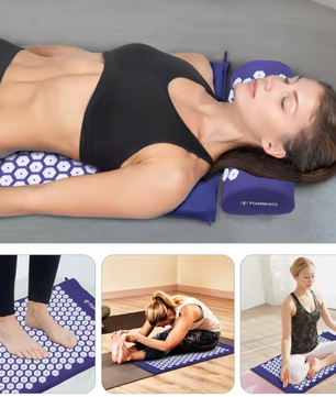 Acupressuur Mat Set met Kussen en Massageballen – Spijkermat voor Ontspanning en Spierherstel