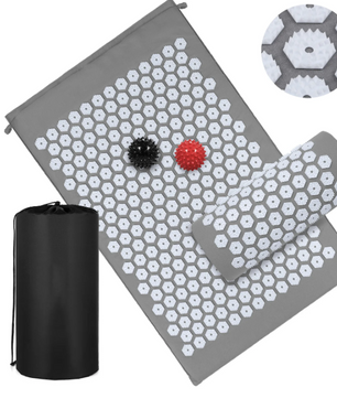 Acupressuur Mat Set met Kussen en Massageballen – Spijkermat voor Ontspanning en Spierherstel