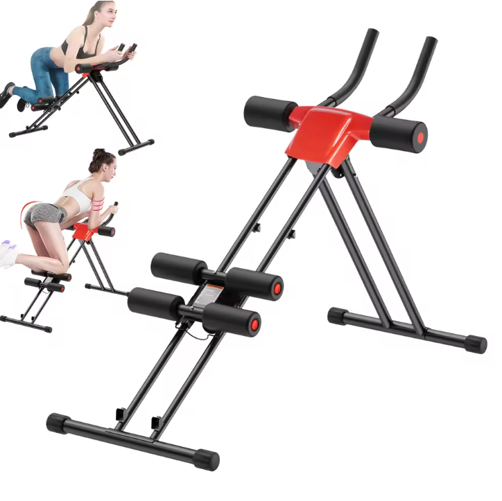 Buikspiertrainer Opvouwbaar en Verstelbaar – Core Trainer met Kniebescherming voor Thuis Fitness