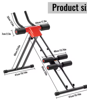 Ab Trainer Opvouwbaar – Core Trainingsapparaat met Verstelbare Weerstand en Kniebescherming