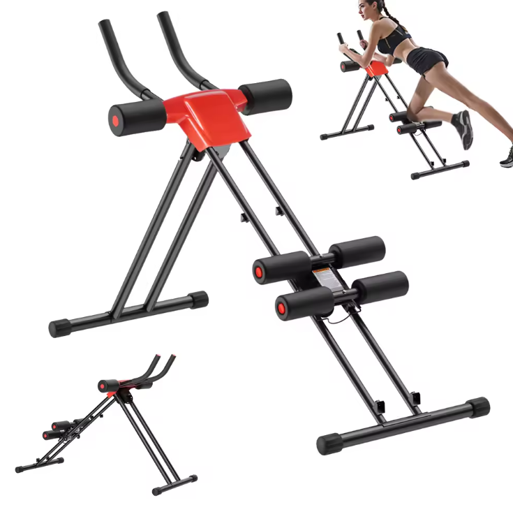 Ab Trainer Opvouwbaar – Core Trainingsapparaat met Verstelbare Weerstand en Kniebescherming