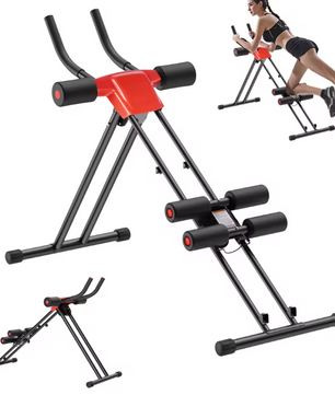 Buikspiertrainer Opvouwbaar en Verstelbaar – Core Trainer met Kniebescherming voor Thuis Fitness