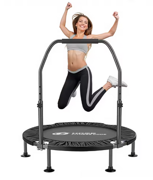 Opvouwbare Fitness Trampoline met Handgreep – Mini Rebounder voor Indoor Training