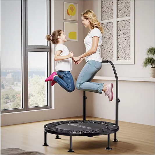 Opvouwbare Fitness Trampoline met Handgreep – Mini Rebounder voor Indoor Training