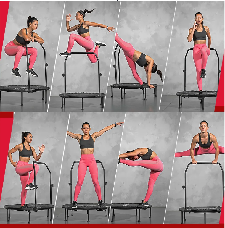 Opvouwbare Fitness Trampoline met Handgreep – Mini Rebounder voor Indoor Training