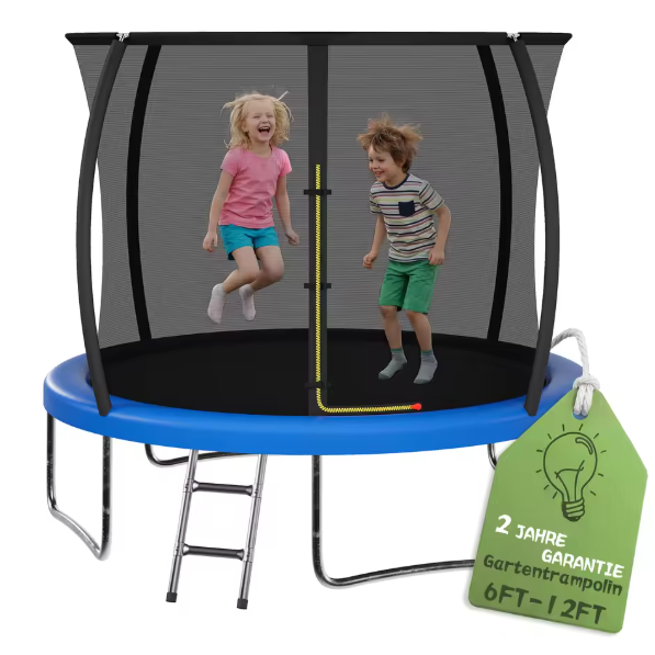 Trampoline Ø 305 cm met Veiligheidsnet en Ladder – Complete Set voor Buiten