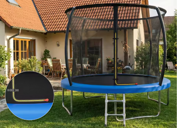 Trampoline Ø 305 cm met Veiligheidsnet en Ladder – Complete Set voor Buiten