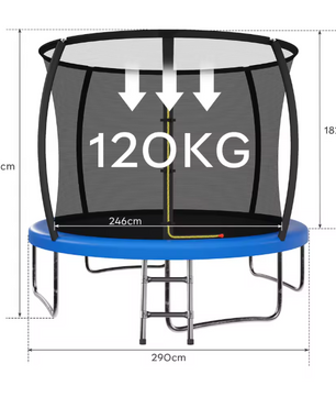 Trampoline Ø 305 cm met Veiligheidsnet en Ladder – Complete Set voor Buiten