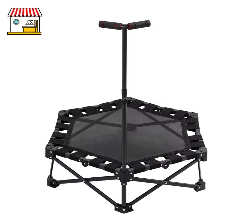 Opvouwbare Fitness Trampoline met Handgreep – Rebounder voor Indoor en Outdoor Training