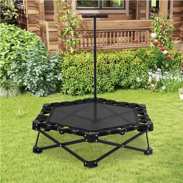 Opvouwbare Fitness Trampoline met Handgreep – Rebounder voor Indoor en Outdoor Training