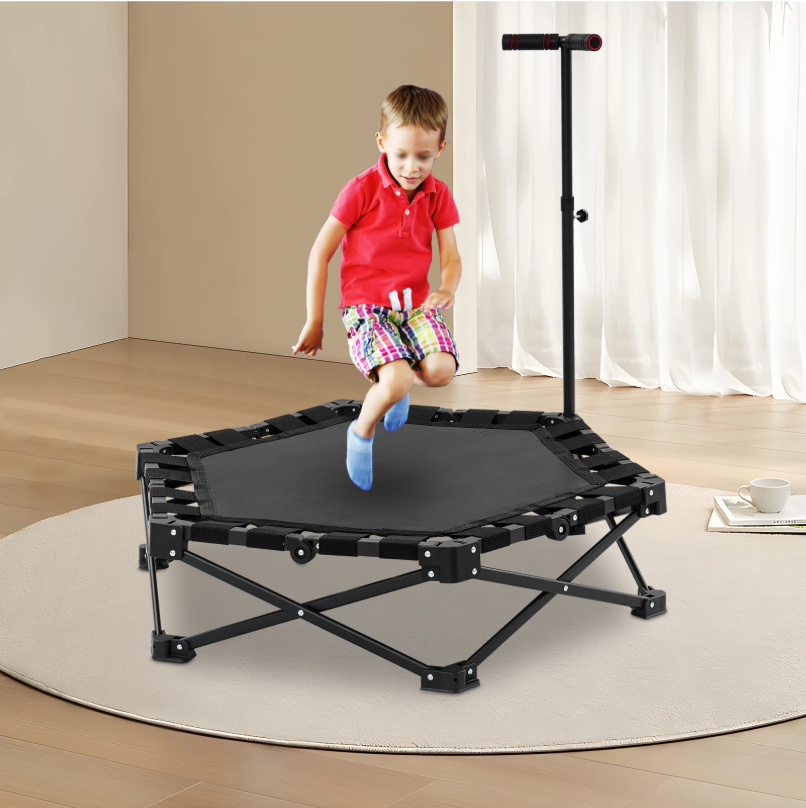 Opvouwbare Fitness Trampoline met Handgreep – Rebounder voor Indoor en Outdoor Training