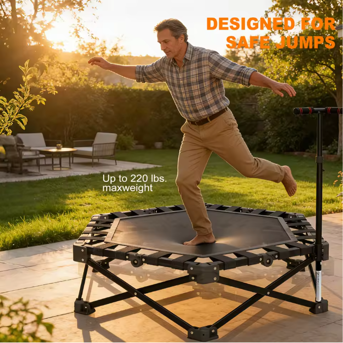 Opvouwbare Mini Trampoline – Compacte Fitness Rebounder voor Thuisgebruik