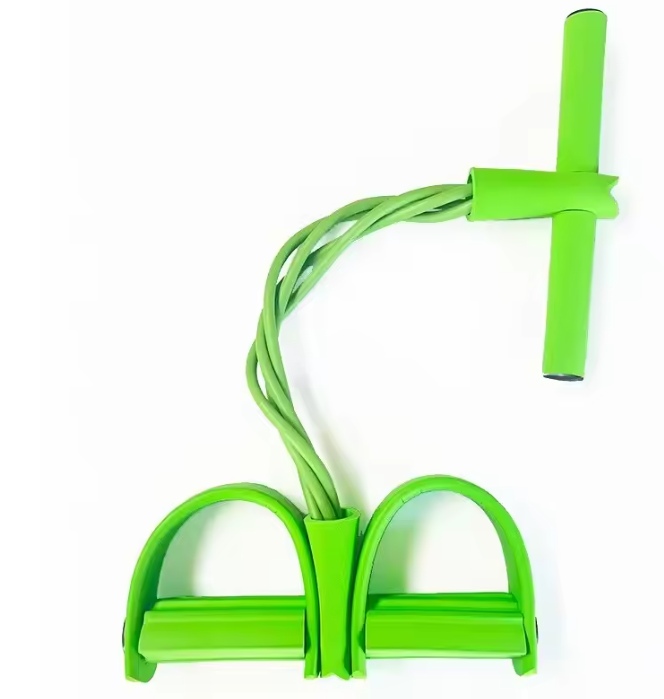 Fitness Weerstandsband met Pedalen – 4-Tube Tension Trainer voor Buik, Armen en Benen