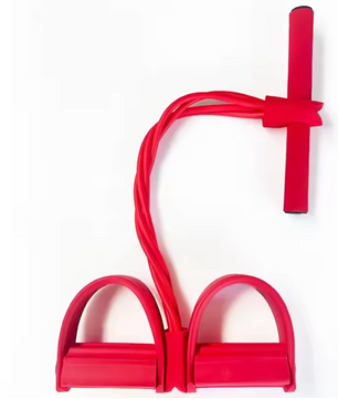 Fitness Weerstandsband met Pedalen – 4-Tube Tension Trainer voor Buik, Armen en Benen