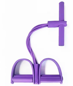 Fitness Weerstandsband met Pedalen – 4-Tube Tension Trainer voor Buik, Armen en Benen