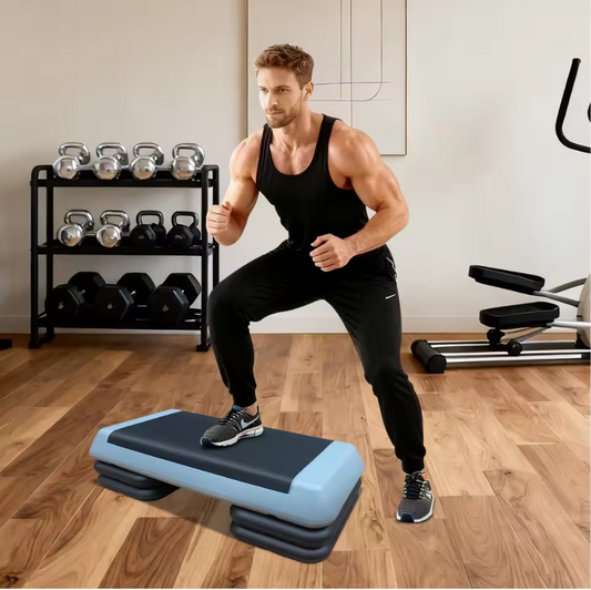 Aerobic Stepper Verstelbaar 76 cm – Fitness Step Platform met Risers voor Thuis Workout