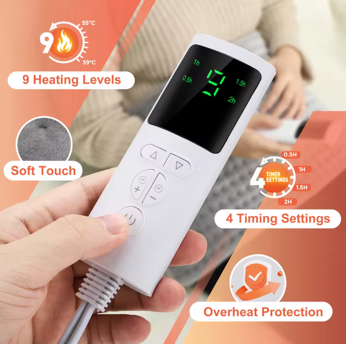 Elektrische Verwarmde Rug- en Tailleband – Warmteband met Temperatuurregeling en Timer