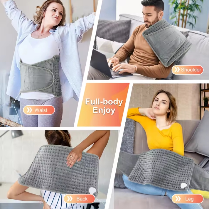 Elektrische Verwarmde Rug- en Tailleband – Warmteband met Temperatuurregeling en Timer