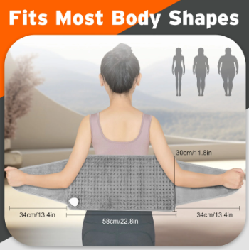 Elektrische Verwarmde Rug- en Tailleband – Warmteband met Temperatuurregeling en Timer