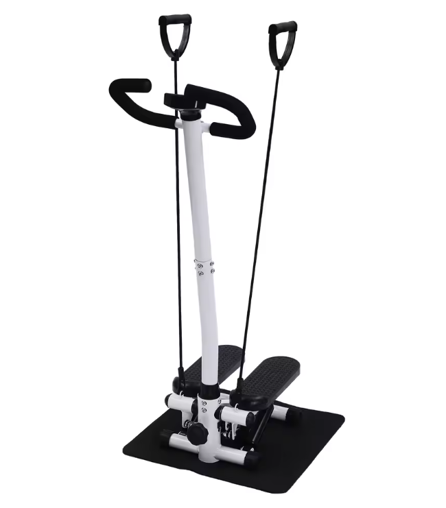 Twist Stepper met Handgrepen en Weerstandsbanden – Fitness Step Apparaat voor Thuis