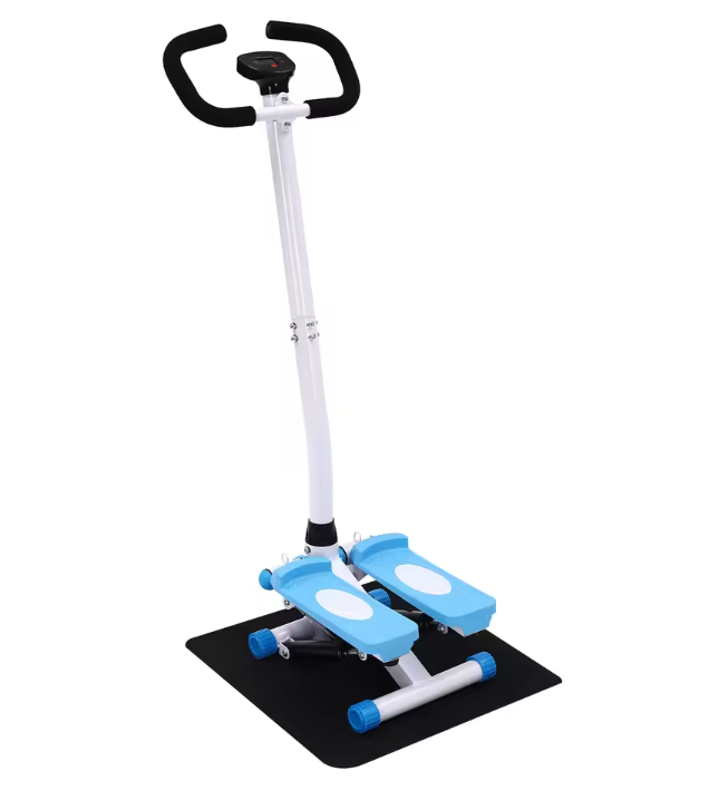 Twist Stepper met Handgrepen en Weerstandsbanden – Fitness Step Apparaat voor Thuis