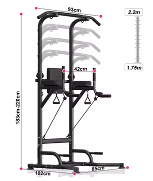 Power Tower Dip Station – Pull Up Bar voor Krachttraining en Home Gym