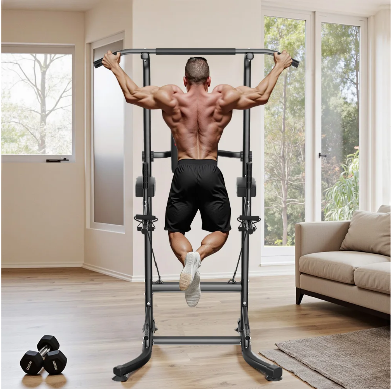 Power Tower Dip Station – Pull Up Bar voor Krachttraining en Home Gym