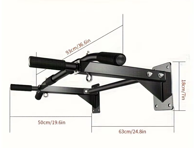 Wall Mounted Pull Up Bar – Wandrekstang voor Krachttraining en Home Gym