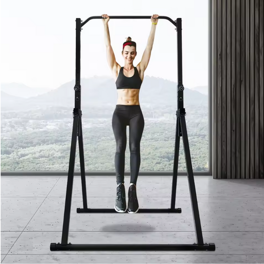Opvouwbare Power Tower Pull Up Bar – Dip Station met Verstelbare Hoogte voor Home Gym