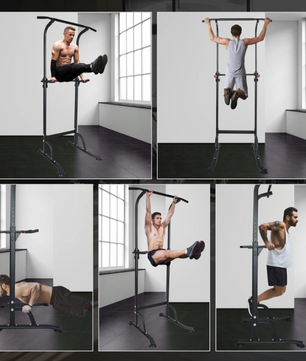 Power Tower Dip Station – Verstelbare Pull Up Bar voor Home Gym Krachttraining