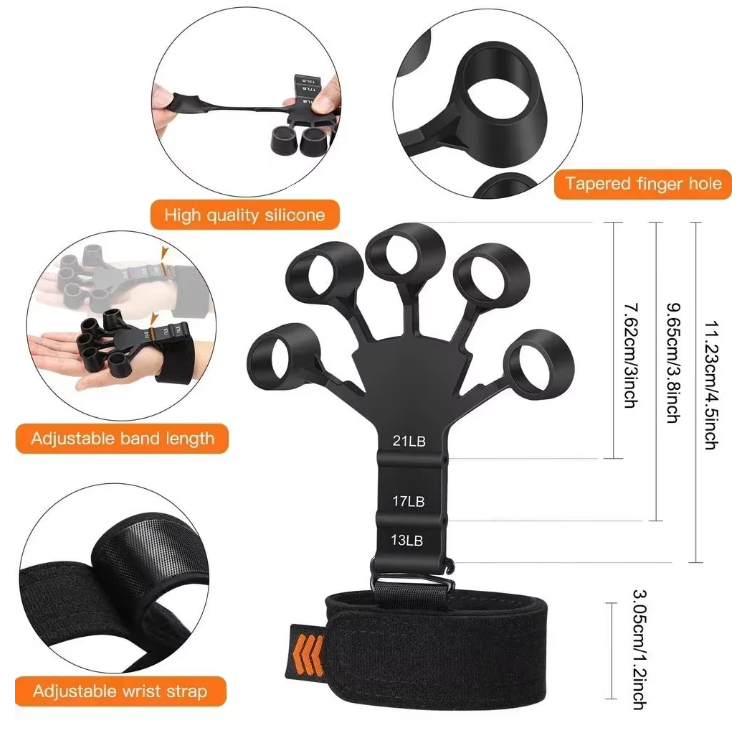 Hand Grip Trainer – Vinger en Pols Krachttrainer met 6 Weerstanden