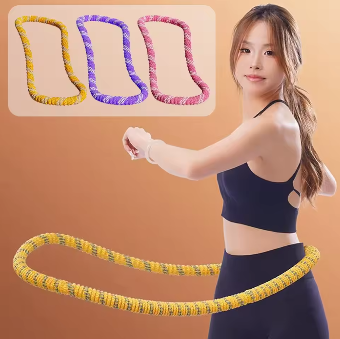 Zachte Verzwaarde Fitness Hoelahoep – Flexibele Hula Hoop voor Buik- en Taille Training