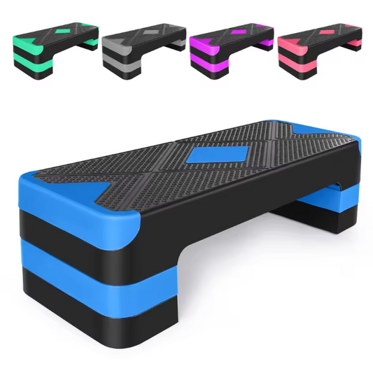 Aerobic Step Verstelbaar 68,5 cm – Antislip Fitness Stepper met 3 Hoogtes