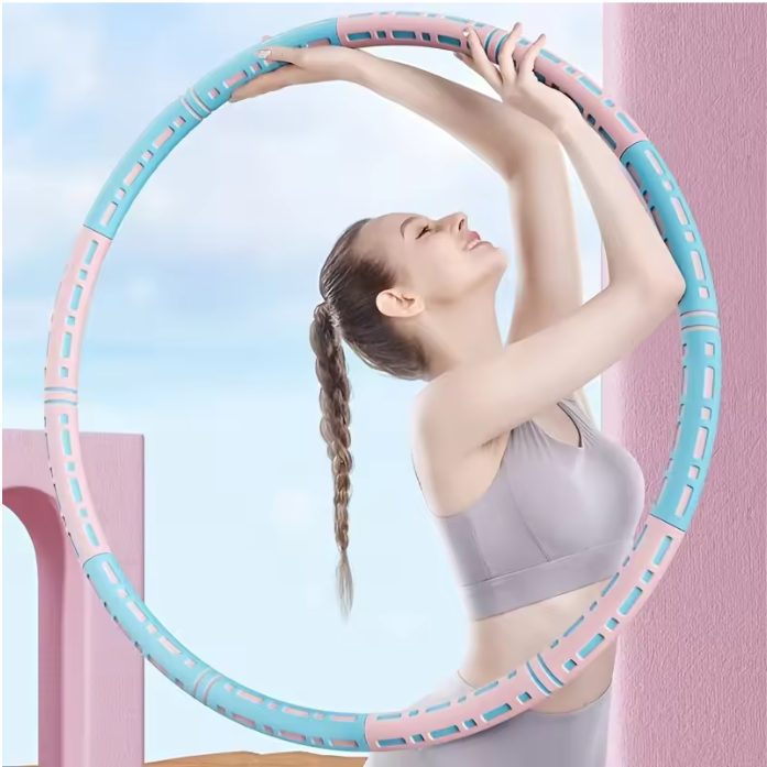 Verzwaarde Fitness Hoelahoep – Yoga Hula Hoop met Foam Bekleding voor Taille Training