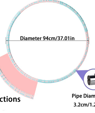 Verzwaarde Fitness Hoelahoep – Yoga Hula Hoop met Foam Bekleding voor Taille Training