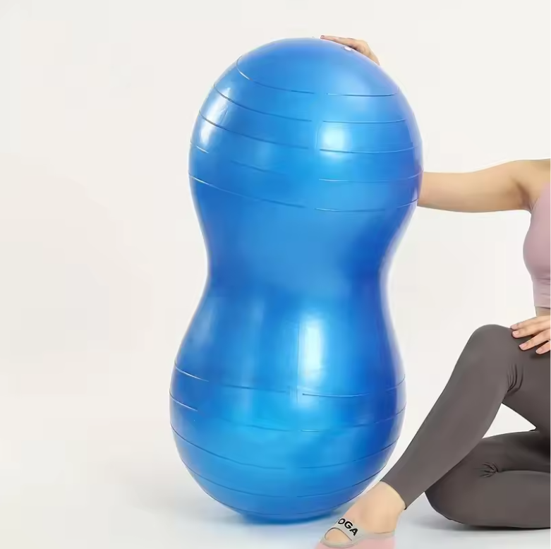 Peanut Yoga Bal 90x45 cm – Anti-Burst Fitnessbal met Pomp voor Pilates en Training