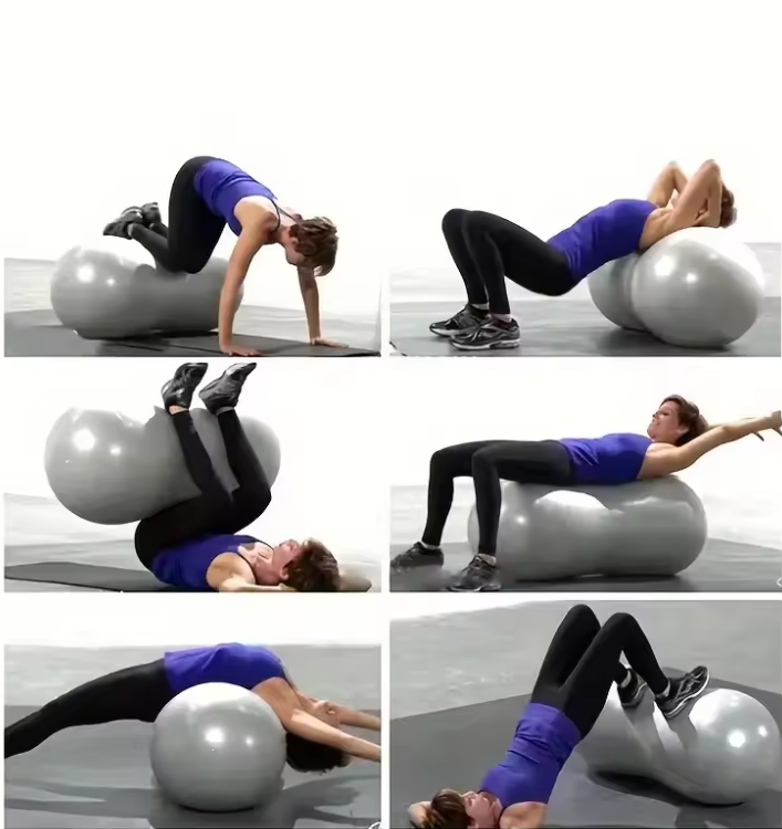 Peanut Yoga Bal 90x45 cm – Anti-Burst Fitnessbal met Pomp voor Pilates en Training