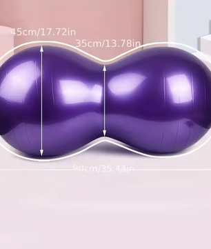 Peanut Yoga Bal 90x45 cm – Anti-Burst Fitnessbal met Pomp voor Pilates en Training