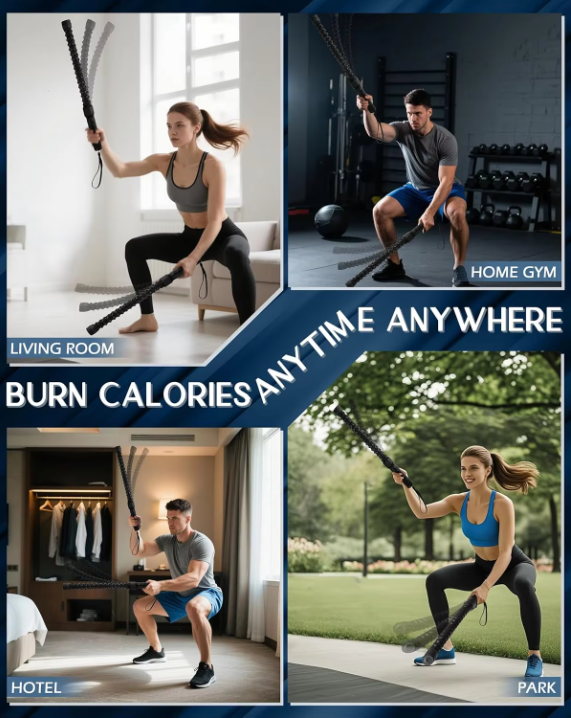 Ropeless Battle Rope – Draadloze Fitness Rope met Gewicht voor Cardio en Krachttraining