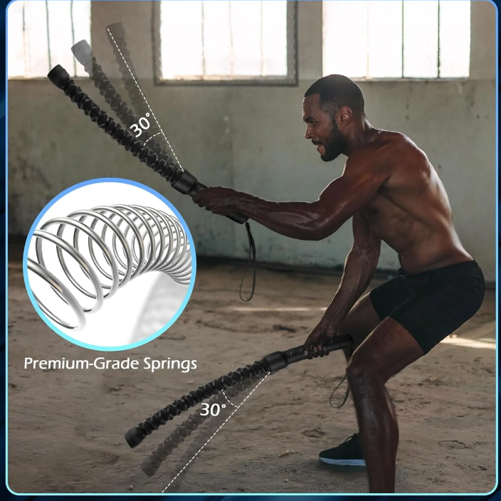 Ropeless Battle Rope – Draadloze Fitness Rope met Gewicht voor Cardio en Krachttraining