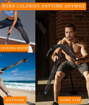 Ropeless Battle Rope Compact – Draadloze Fitness Rope met Gewicht voor HIIT en Full Body Training